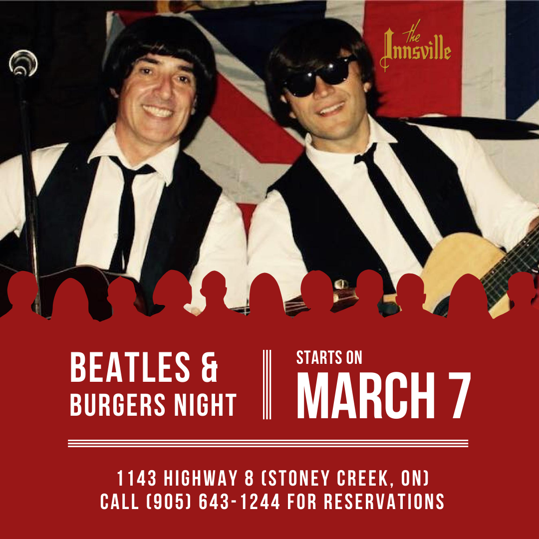 Innsville Beatles Burgers Night